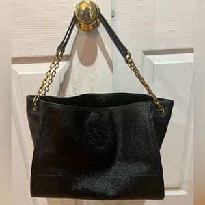 Stunning barely used Tory Burch textured tote bag